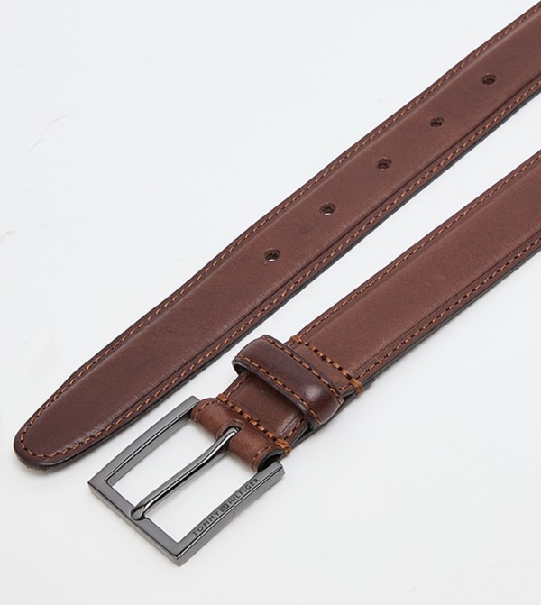 تومي هيلفيغر أحزمة - بني Leather Belts
