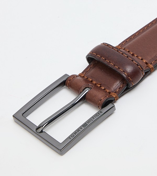 تومي هيلفيغر أحزمة - بني Leather Belts