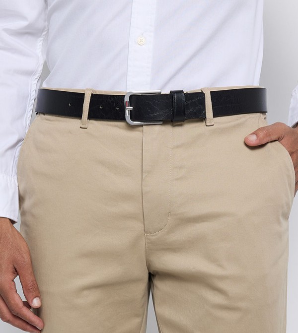 Tommy Jeans  Belts - Black Leather Belts