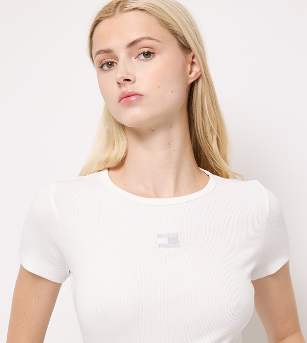 تومي هيلفيغر تومي هيلفيغر - أبيض Short Sleeve T-Shirts