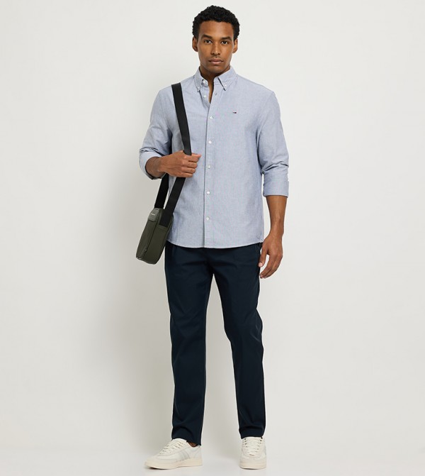 Tommy Jeans  Shirts - Blue Long Sleeves