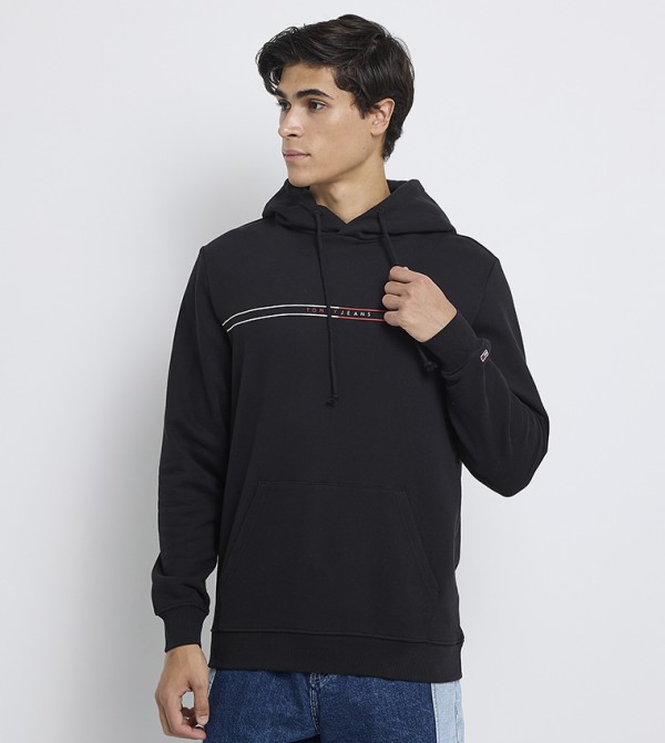 Tommy Jeans  Clothing - Black Hoodies