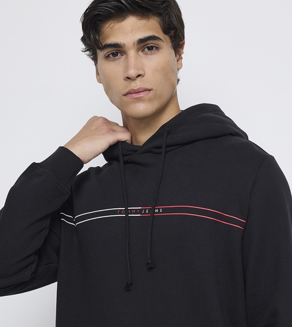 Tommy Jeans  Clothing - Black Hoodies