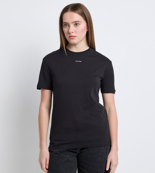كالفين كلاين كالفين كلاين - أسود Short Sleeve T-Shirts