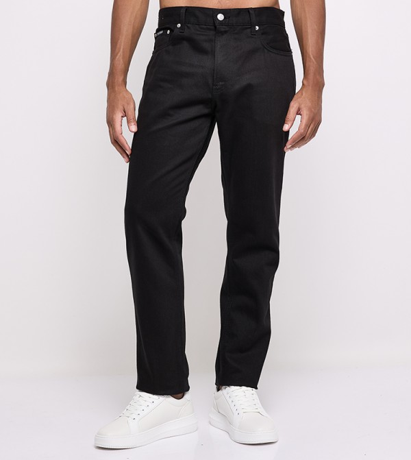 كالفين كلاين  بناطيل جينز - أسود Straight Jeans