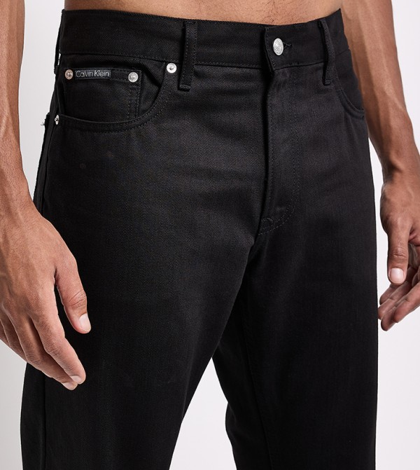 كالفين كلاين  بناطيل جينز - أسود Straight Jeans