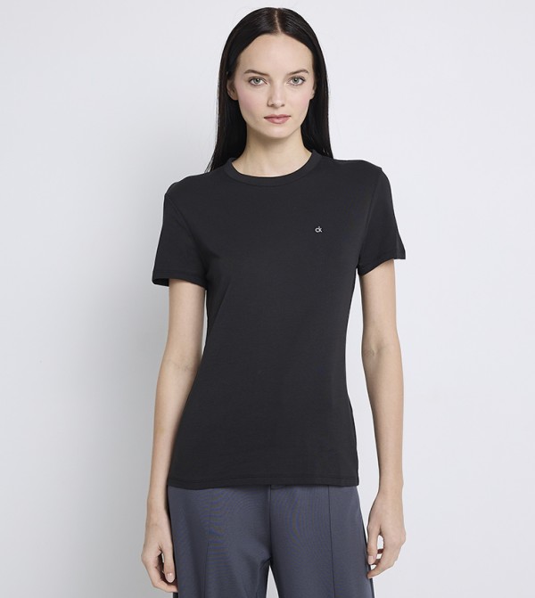 Calvin Klein  T-Shirts - Black Casual T-Shirts