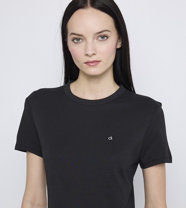 Calvin Klein  T-Shirts - Black Casual T-Shirts