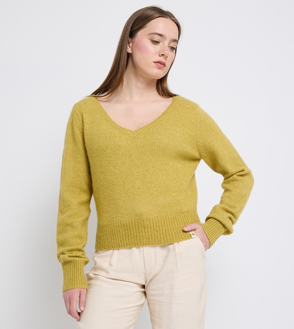 Calvin Klein Jeans  Sweaters - Green V-neck Sweaters