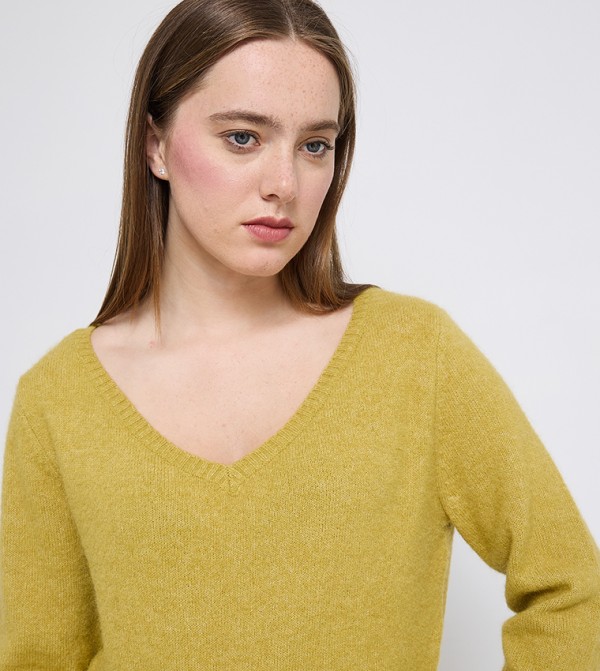 Calvin Klein Jeans  Sweaters - Green V-neck Sweaters