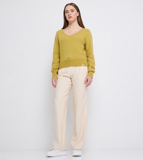 Calvin Klein Jeans  Sweaters - Green V-neck Sweaters