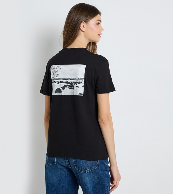 Calvin Klein Jeans  Clothing - Black Casual T-Shirts