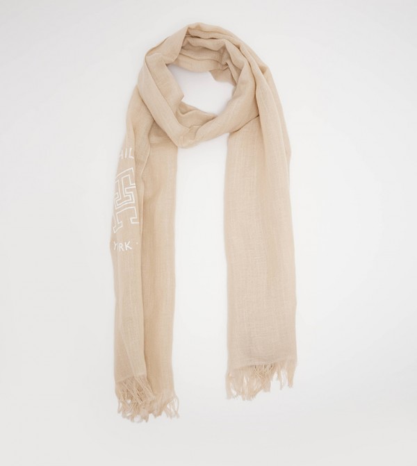 Tommy Hilfiger  Scarves - Beige Knitted Scarves