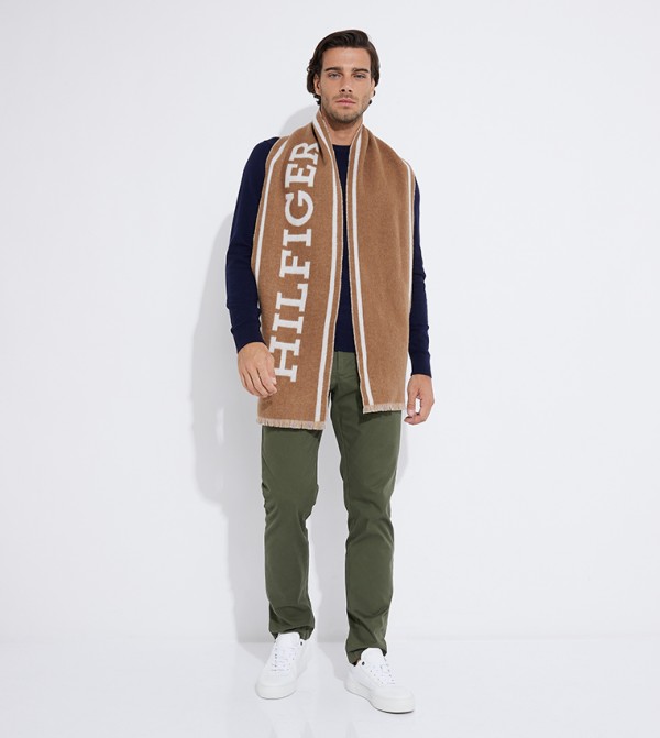 Tommy Hilfiger  Scarves - Brown Knitted Scarves