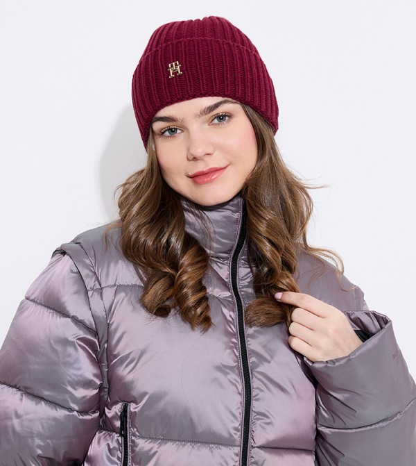 Tommy Hilfiger  Caps & Hats - Maroon Beanies