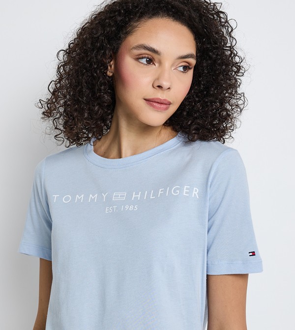 Tommy Hilfiger  T-Shirts - Blue Short Sleeve T-Shirts