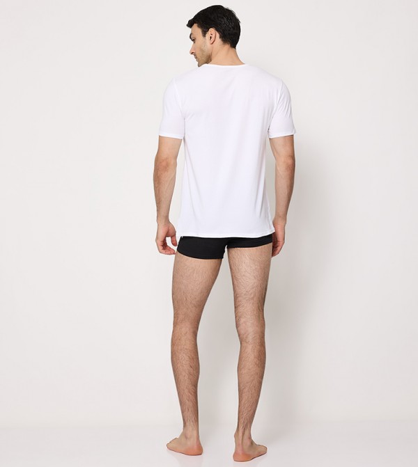 Tommy Hilfiger  T-Shirts - White Round Neck T-Shirts