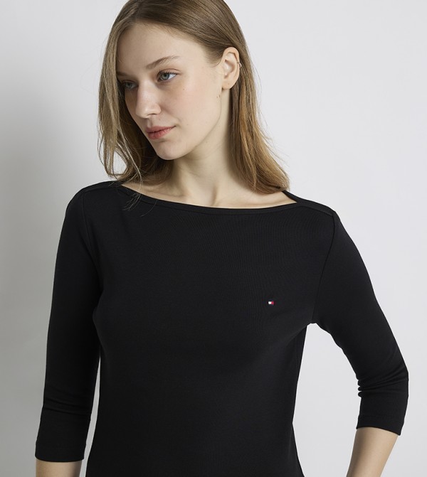 Tommy Hilfiger Long Sleeve T-Shirts - Black Long Sleeve T-Shirts