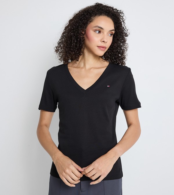 Tommy Hilfiger  Clothing - Black Short Sleeve T-Shirts