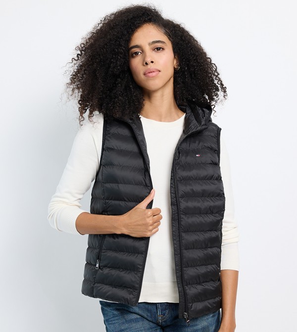 Tommy Hilfiger  Puffer & Quilted Jackets - Black Puffer & Quilted Jackets
