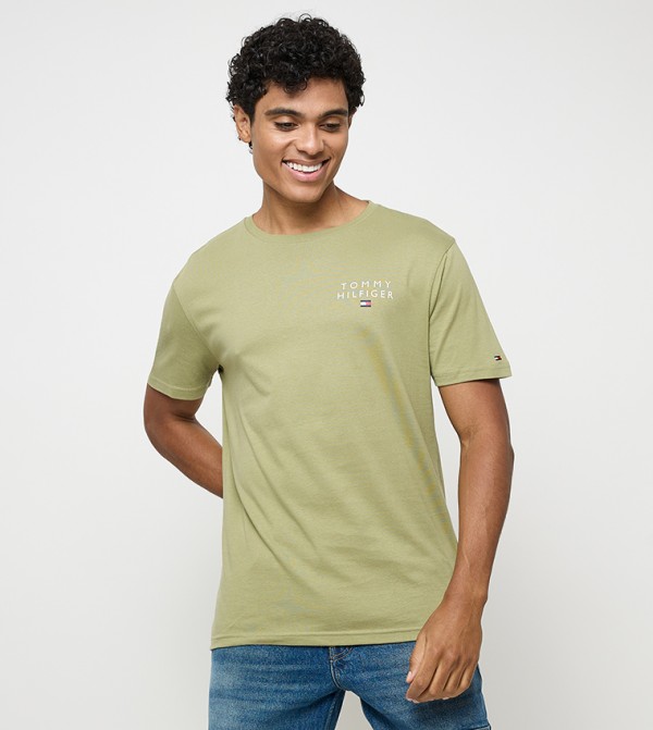 Tommy Hilfiger Tommy Hilfiger - Green Round Neck T-Shirts