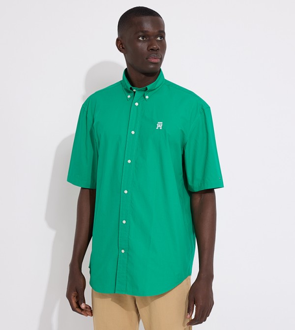 Tommy Hilfiger  Shirts - Green Short Sleeves