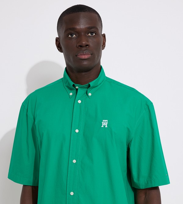 Tommy Hilfiger  Shirts - Green Short Sleeves