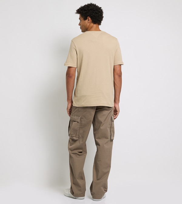 Tommy Hilfiger  Clothing - Khaki Round Neck T-Shirts