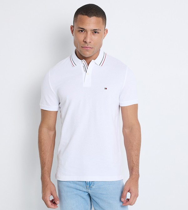 Tommy Hilfiger  T-Shirts - White Polo T-shirts