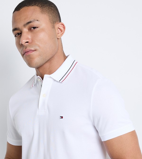 Tommy Hilfiger  T-Shirts - White Polo T-shirts