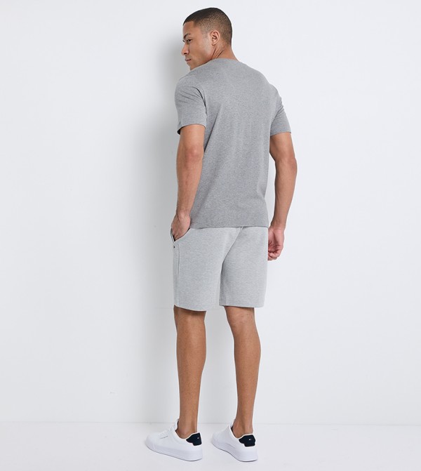 Tommy Hilfiger Round Neck T-Shirts - Grey Round Neck T-Shirts