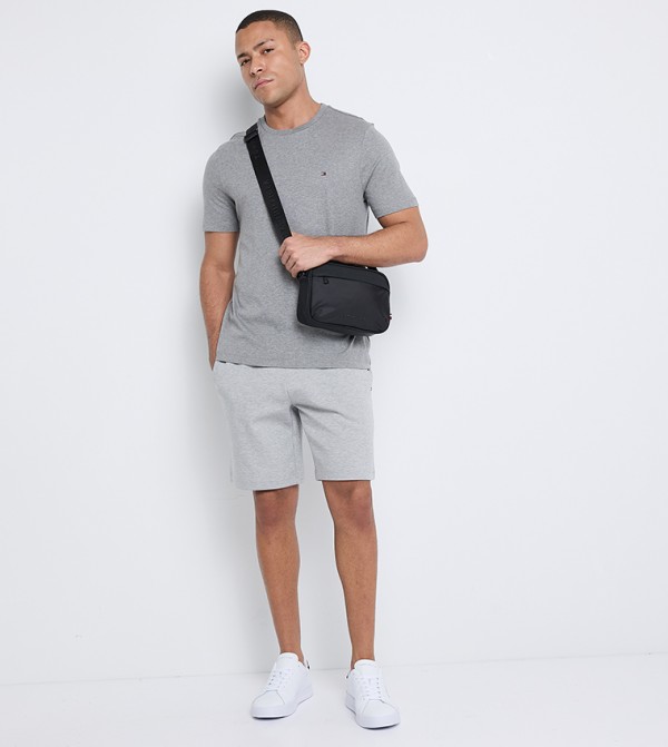 Tommy Hilfiger Round Neck T-Shirts - Grey Round Neck T-Shirts