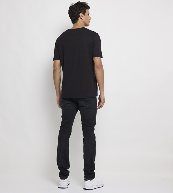 Tommy Hilfiger  Clothing - Black Round Neck T-Shirts