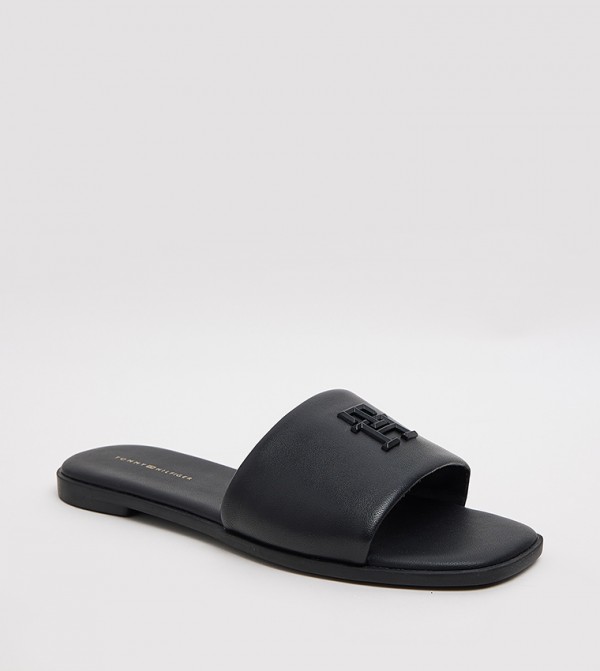 تومي هيلفيغر  - أسود Flat Sandals
