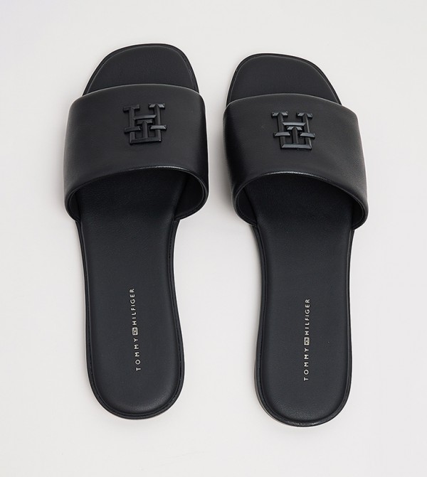 تومي هيلفيغر  - أسود Flat Sandals