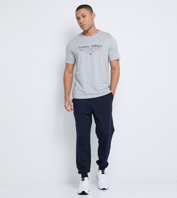 Tommy Hilfiger Men - Grey Round Neck T-Shirts