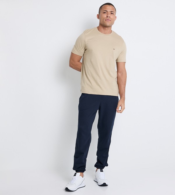 Tommy Hilfiger  aetopseller - Khaki Round Neck T-Shirts