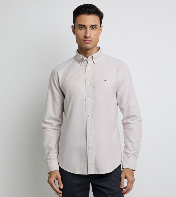 Tommy Hilfiger Shirts - Beige Casual Shirts
