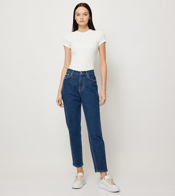 Calvin Klein  Clothing - Blue Mom Jeans