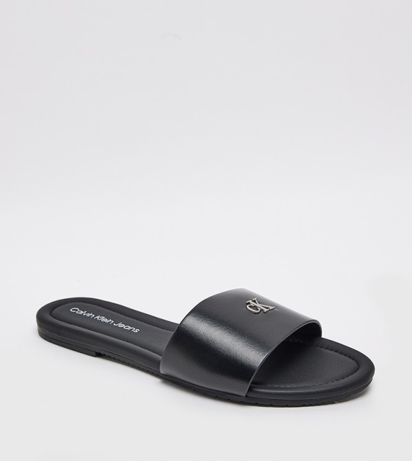 Calvin Klein  - Black Flat Sandals