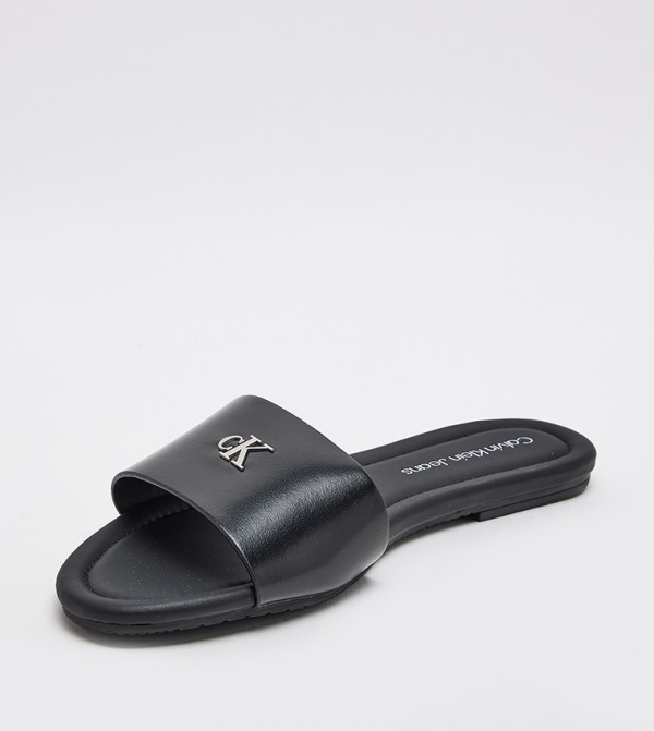 Calvin Klein  - Black Flat Sandals
