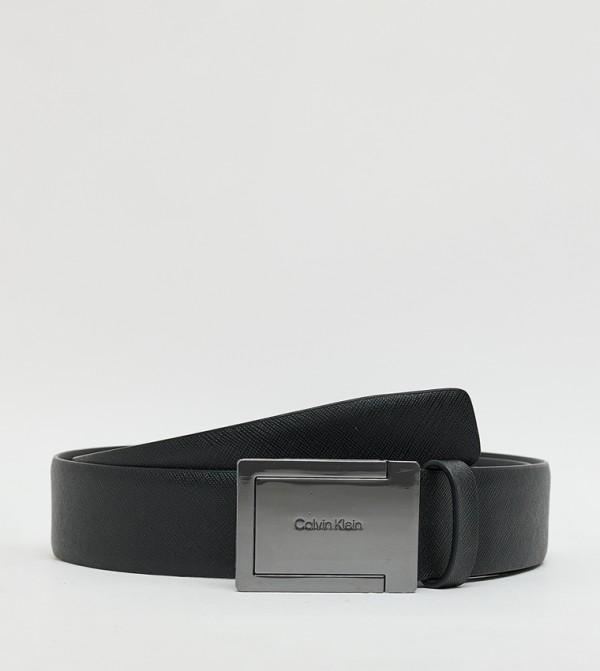 كالفين كلاين  أحزمة - أسود Leather Belts