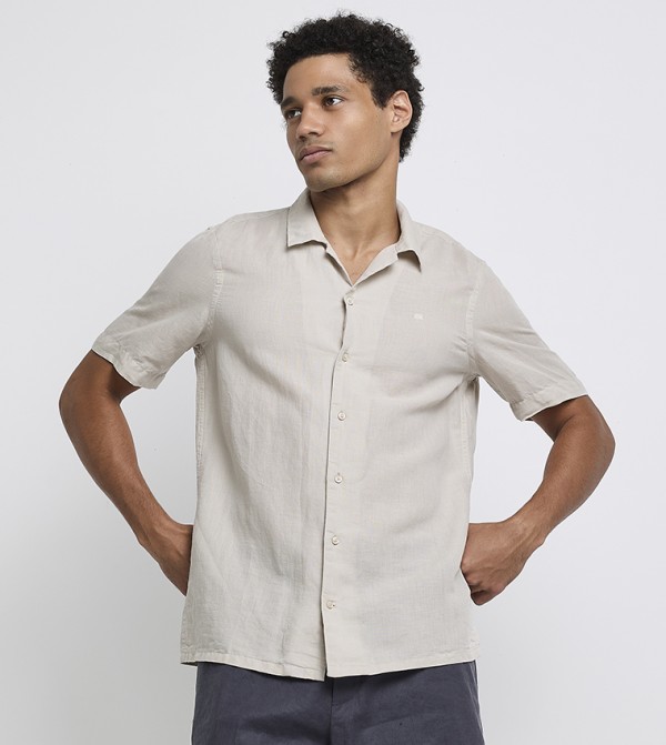 Calvin Klein  Short Sleeves - Beige Short Sleeves