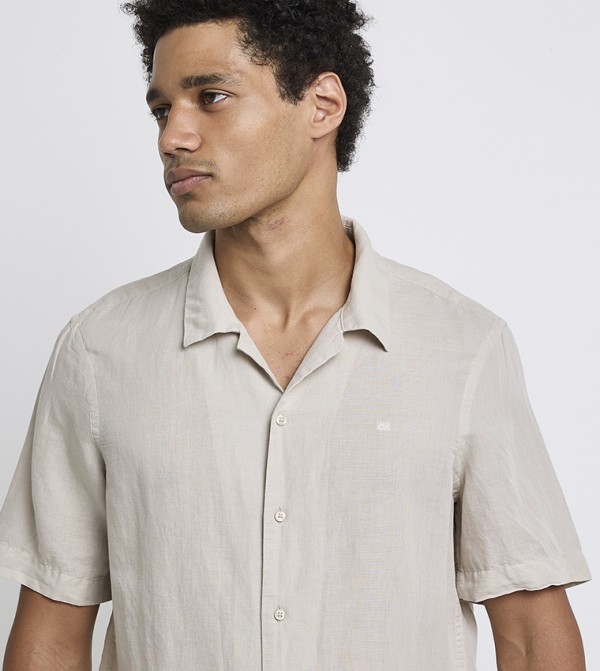 Calvin Klein  Short Sleeves - Beige Short Sleeves