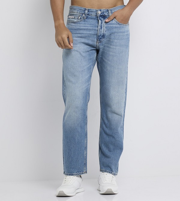 كالفين كلاين  ملابس - أزرق Straight Jeans