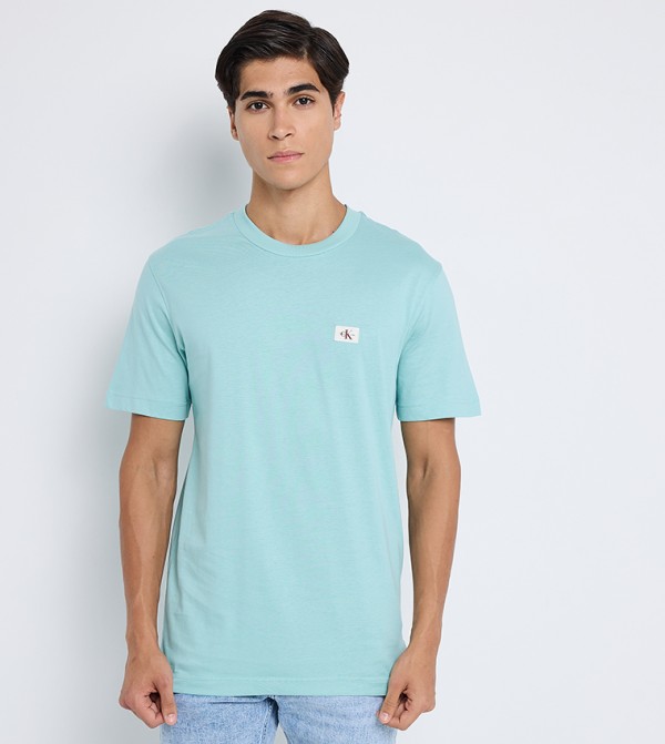 Calvin Klein Jeans Calvin Klein - Turquoise Round Neck T-Shirts