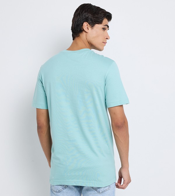 Calvin Klein Jeans Calvin Klein - Turquoise Round Neck T-Shirts
