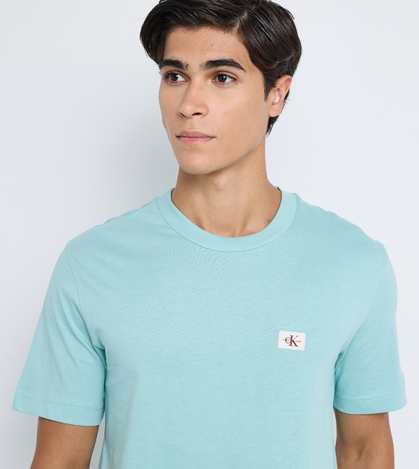 Calvin Klein Jeans Calvin Klein - Turquoise Round Neck T-Shirts