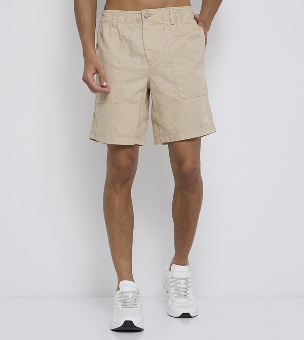 Calvin Klein Jeans  Shorts - Beige Casual Shorts