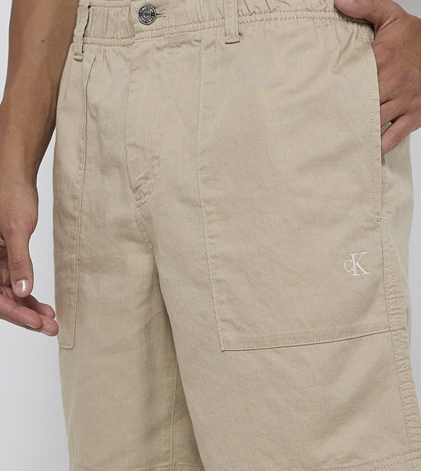 Calvin Klein Jeans  Shorts - Beige Casual Shorts